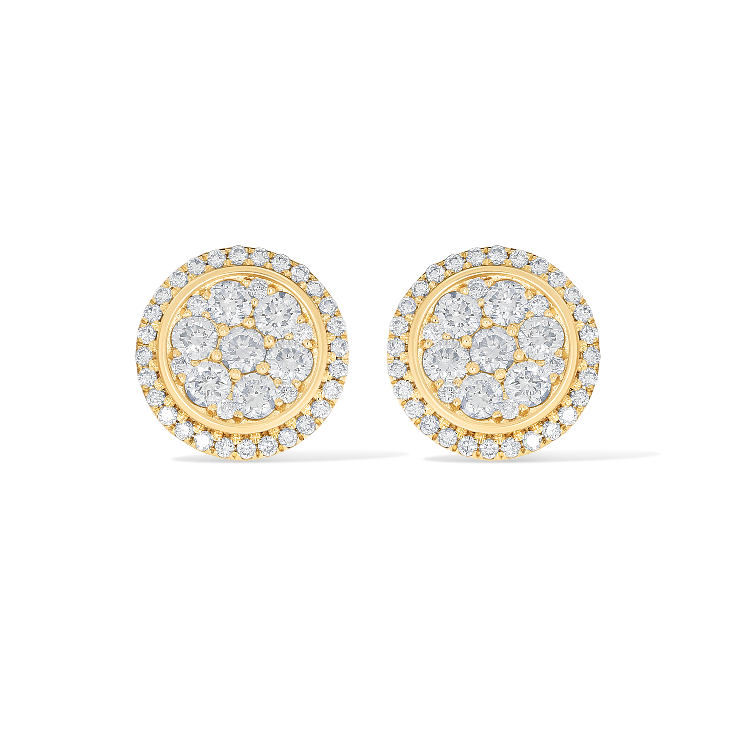 Round Diamond Earrings 1.13 ct. 10k Yellow Gold